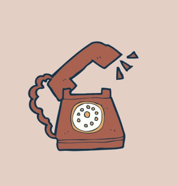 un téléphone ancien sonne